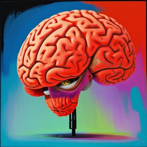 Abstract Art: A Brain Wearing Shoes