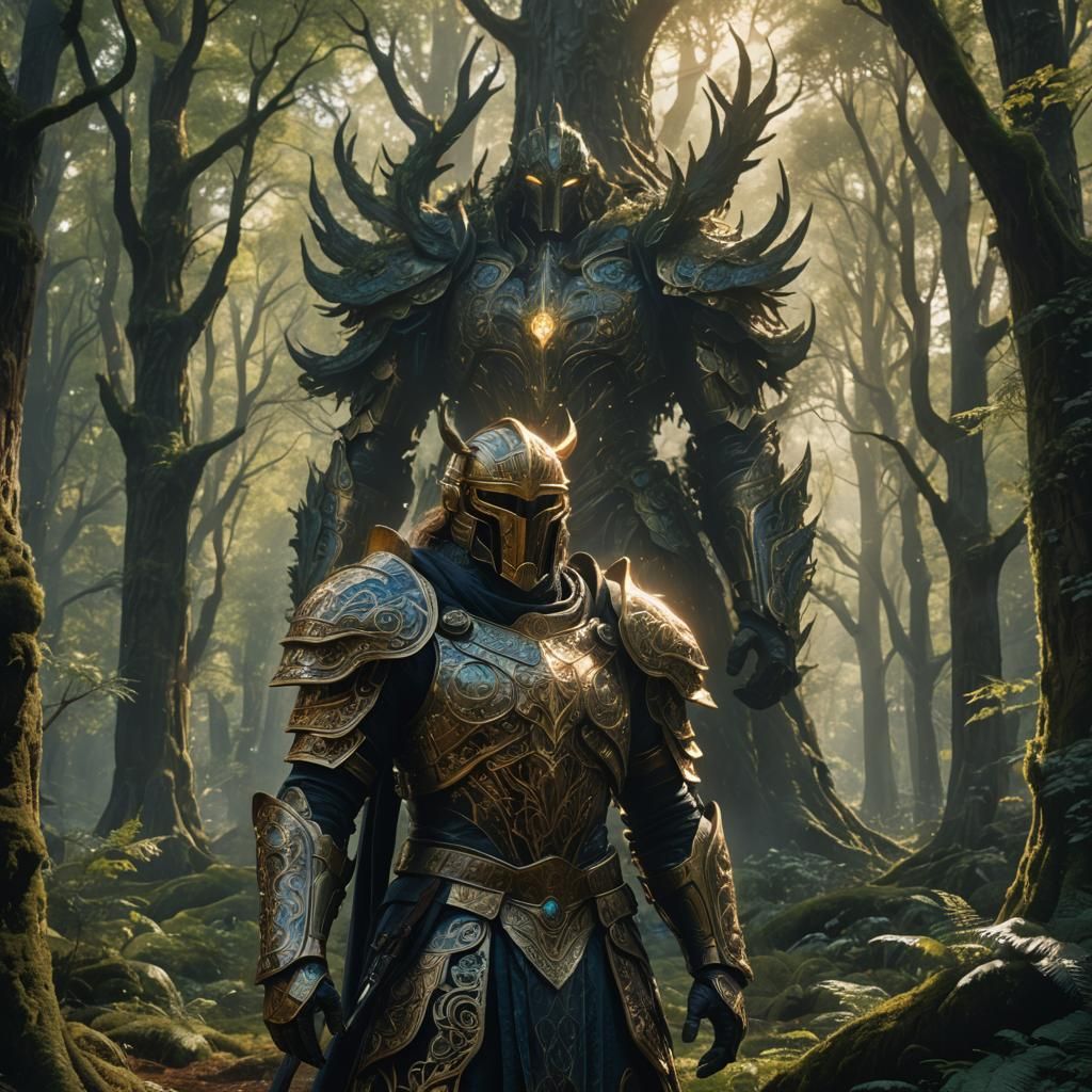 Mystical Being in Forest: Fantasy Concept Art