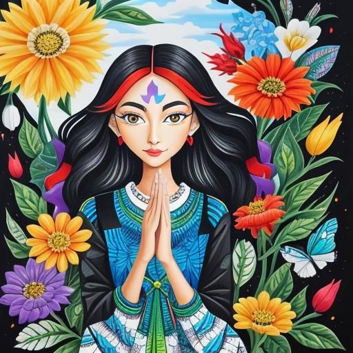 Gouache Painting of Beautiful, Kind, and True Person