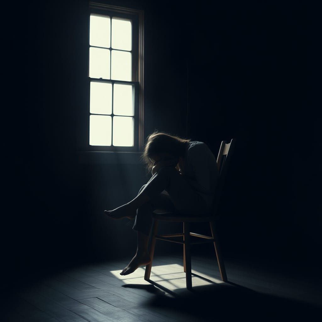 Woman Slumped in Chair, Symbolizing Hope