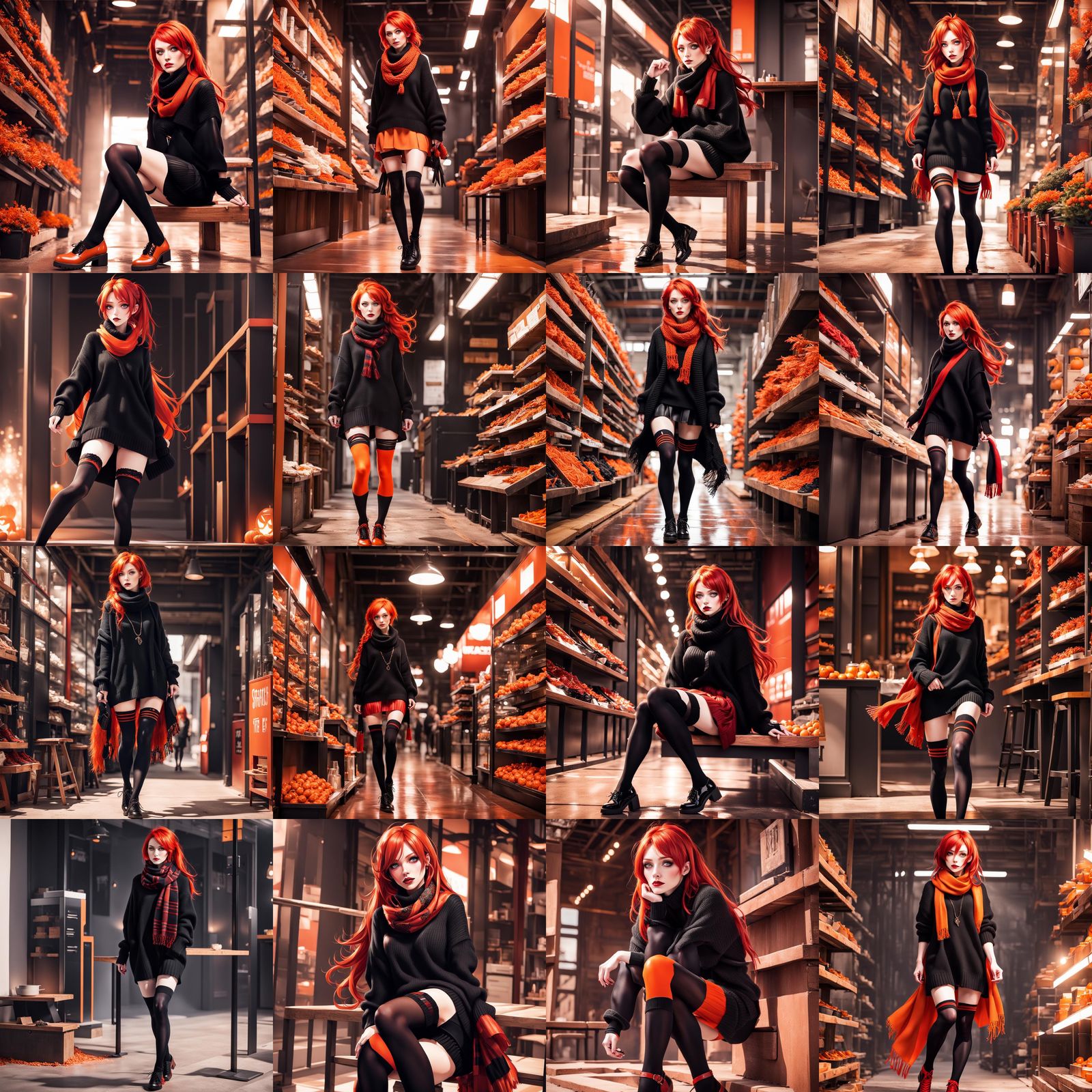 Vibrant Schoolgirl in Bold Colors