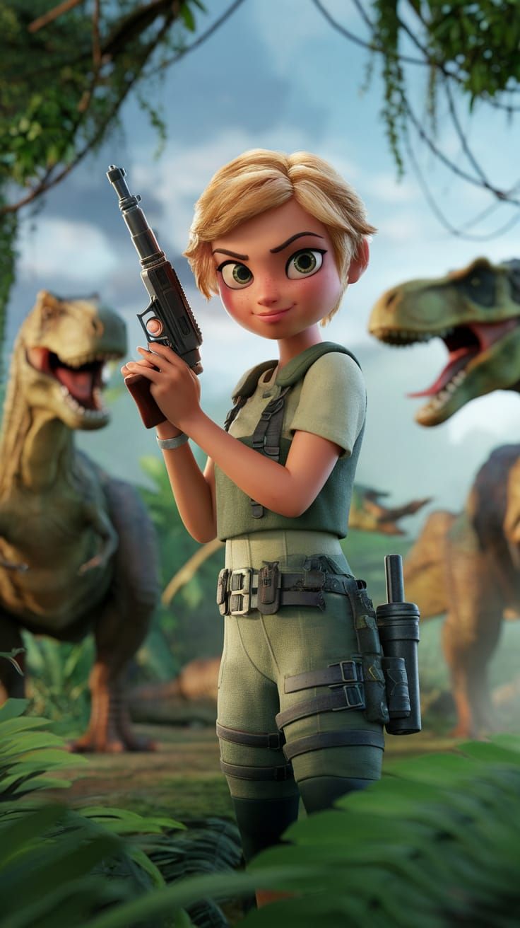 Young Uma Thurman as Regina, Fictional Character from Dino C...