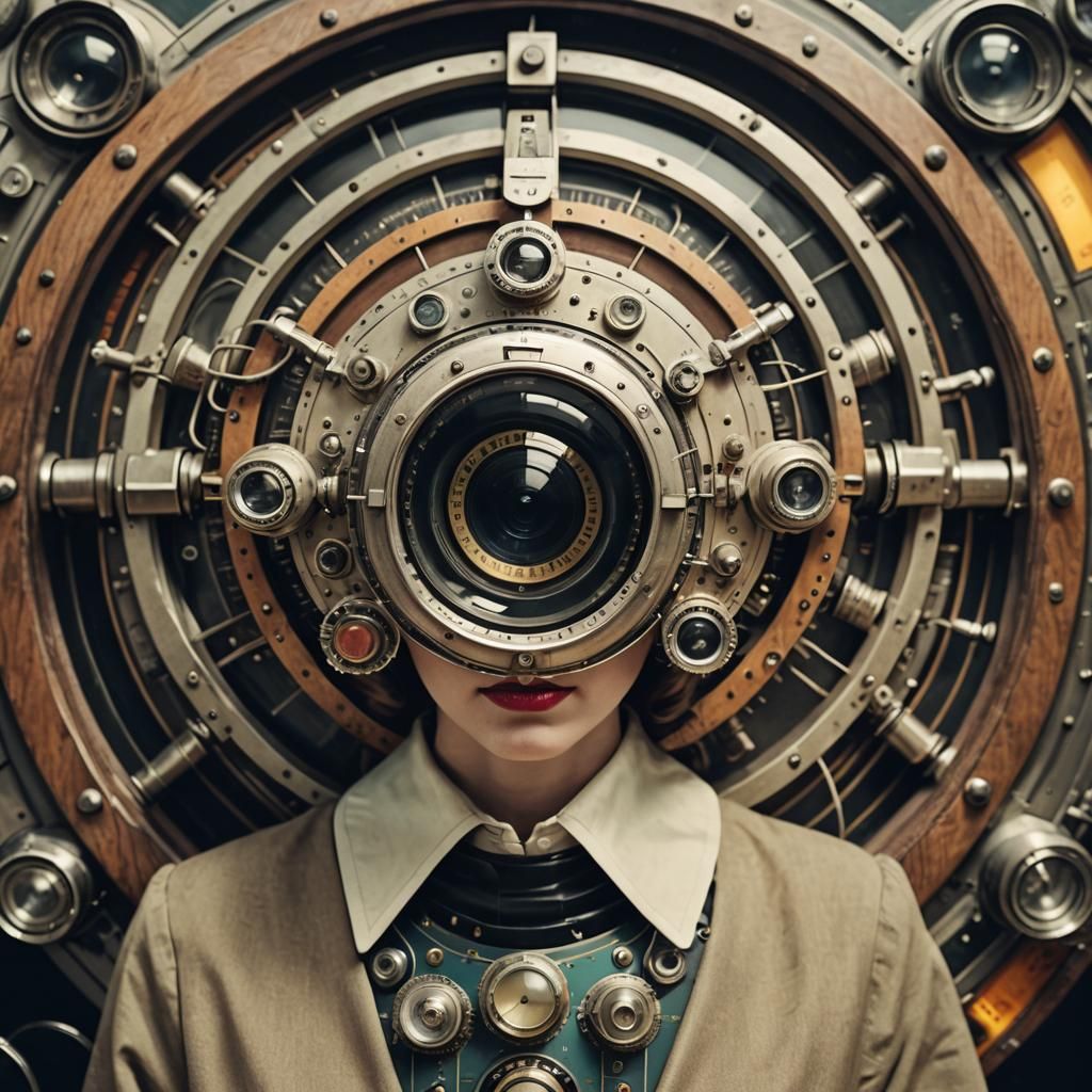 Inventive Retrofuturistic Liminal View of Vintage Technology