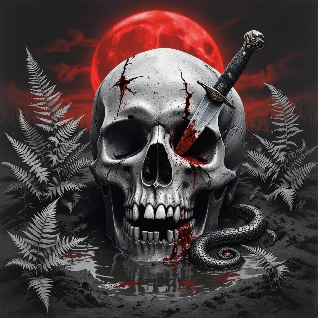 Weathered Skull Home to Cobra Under Bloodmoon