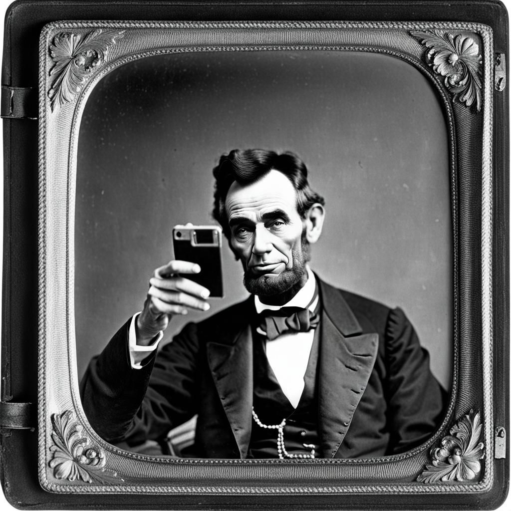 Abraham Lincoln Takes a Selfie: Early 1900s Photo