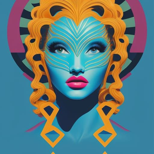 Dove Cameron as Medusa in Pop Art Style