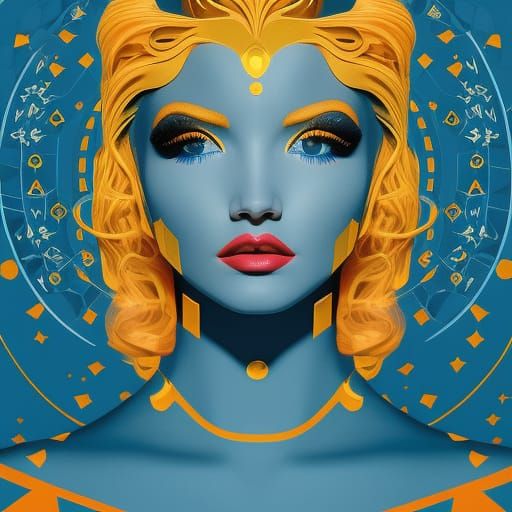 Dove Cameron as Medusa in Pop Art Style