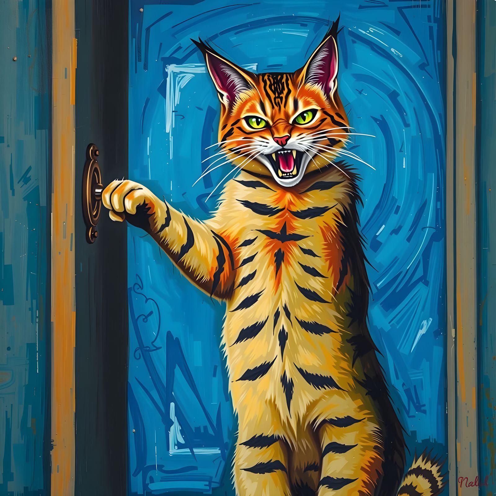 Furry Guardian in Vibrant Hues