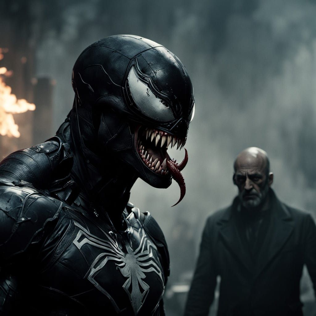 Gritty Venom Portrait in Cinematic Style
