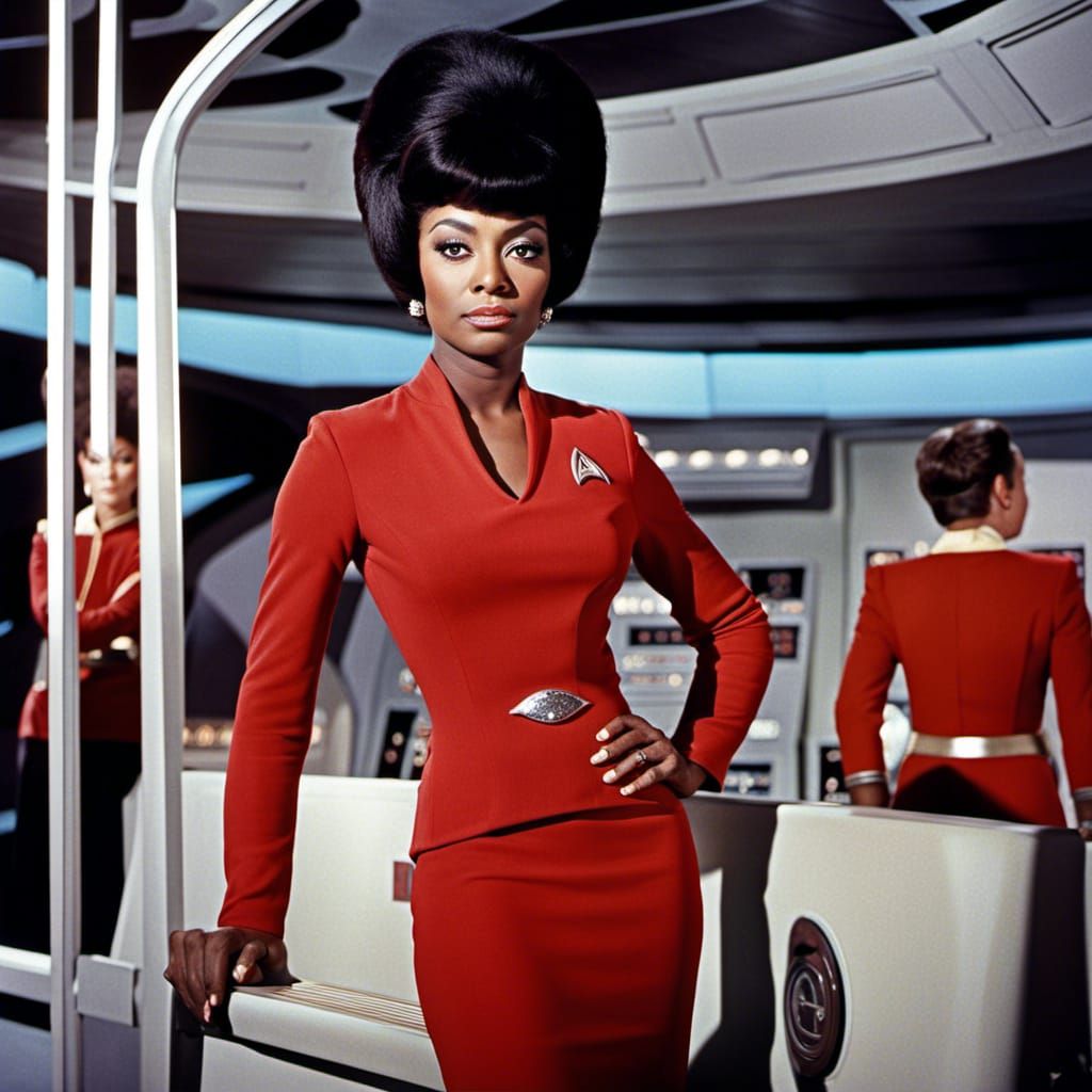 Nyota Uhura on the Bridge in Hyperrealism