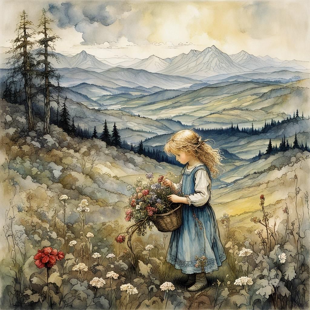 Girl with blond curly hair