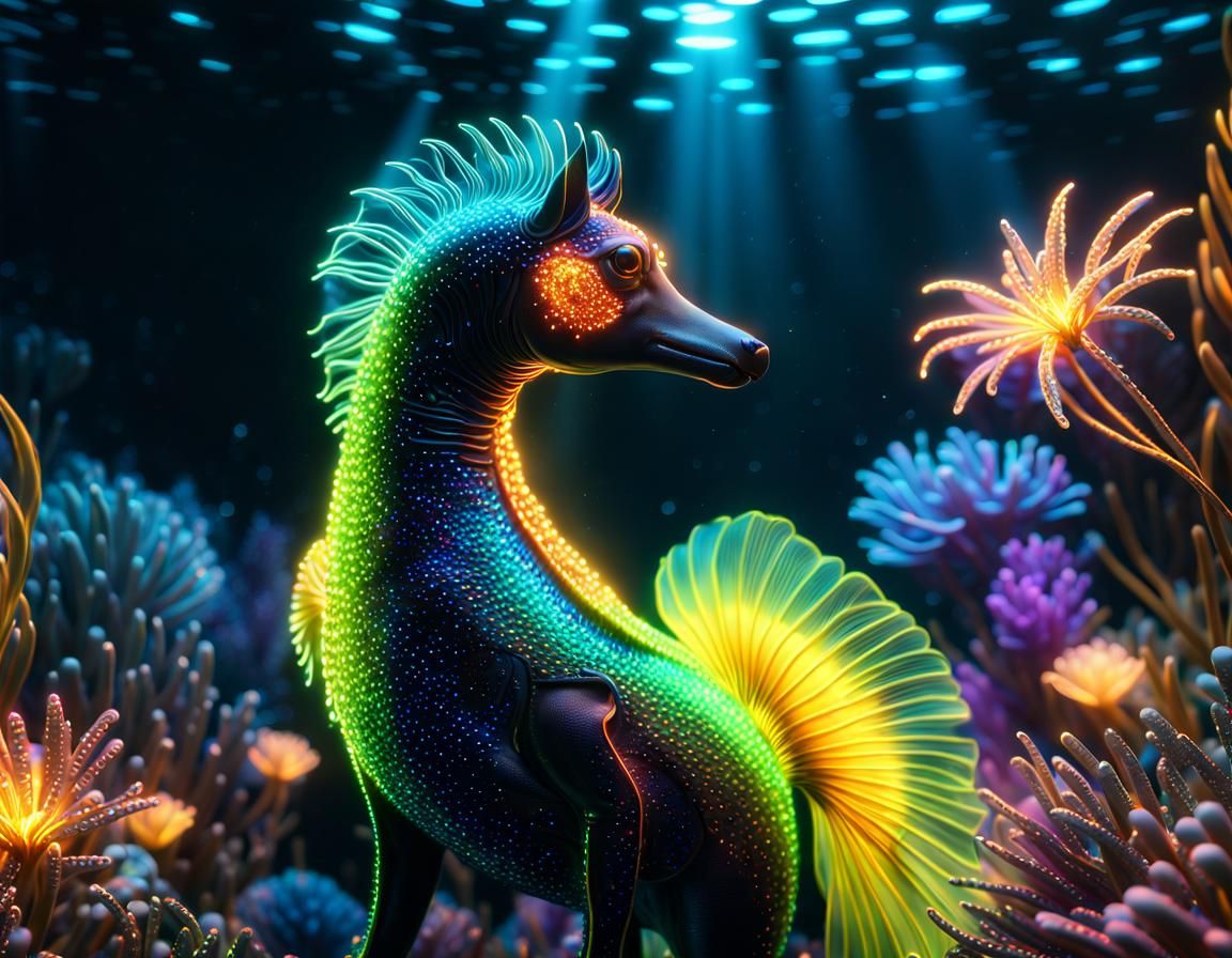 Detailed Underwater Sea Dog in 3D Render