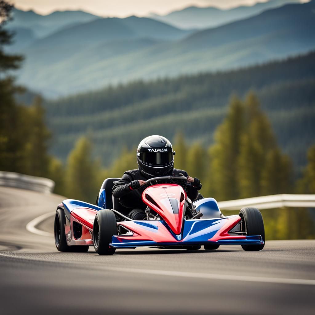 Hayabusa Go-Cart Races Through Mountain Pass