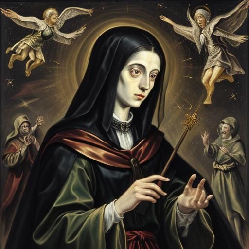 Witch of Endor in El Greco Style