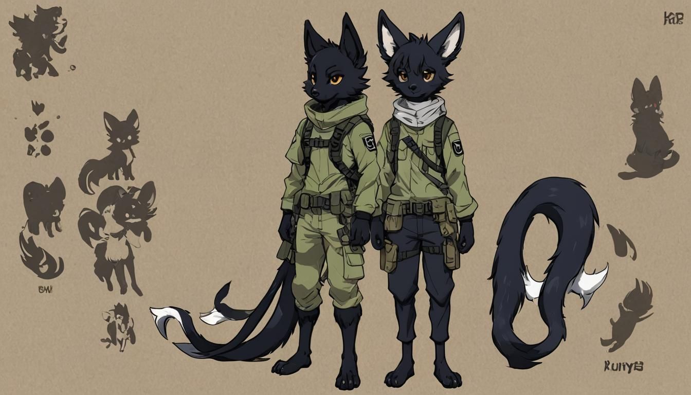 Tactical Kemono Animalboy with Black Ears