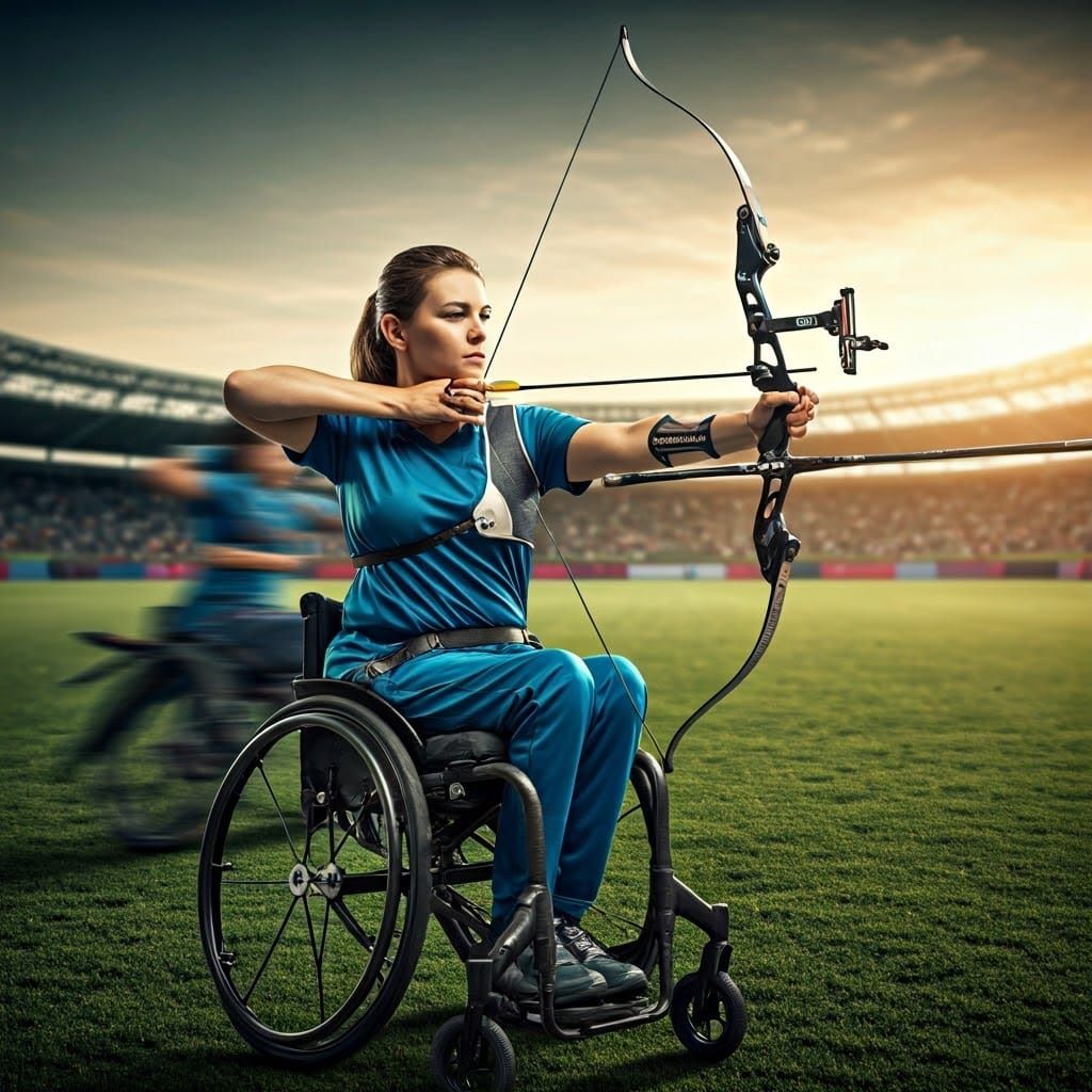 Paralyzed Athlete Competes in Archery Competition