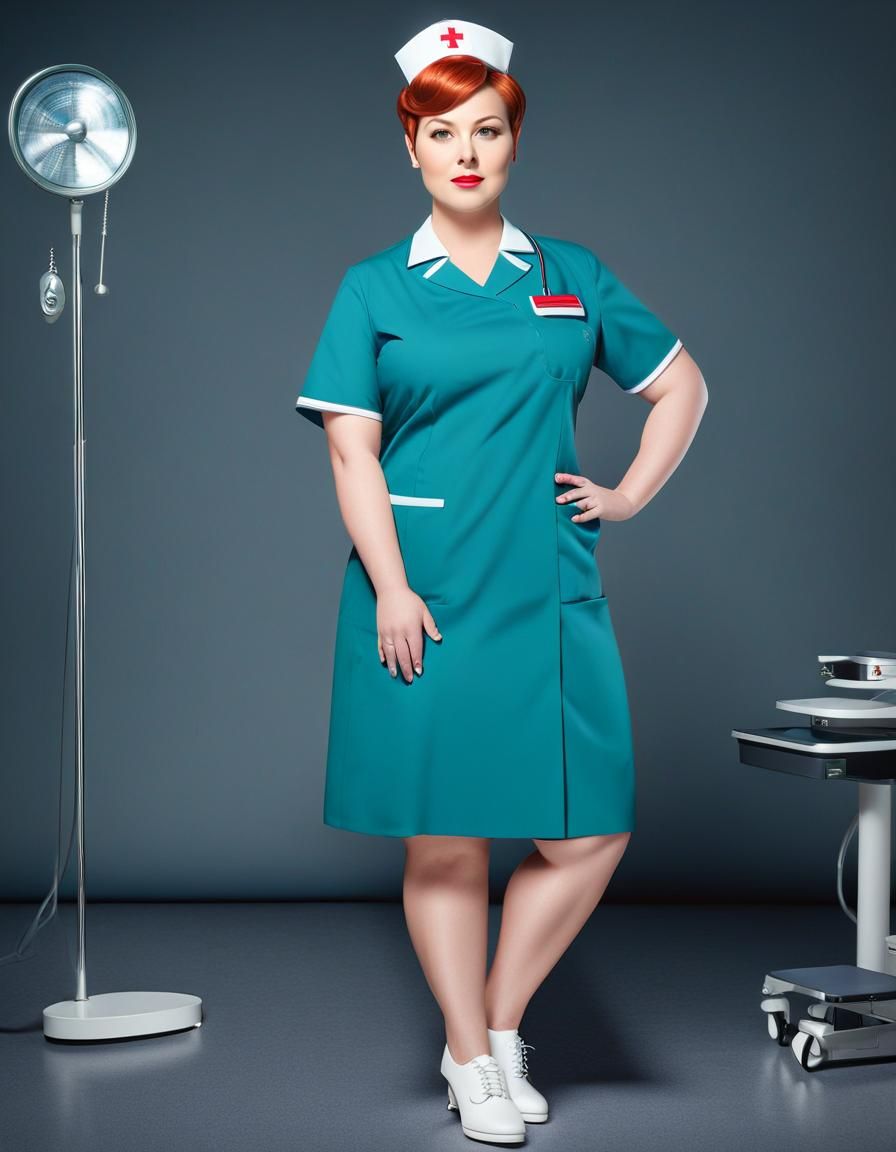 Detailed Portrait of a Nurse in ICU, Pop Art Style