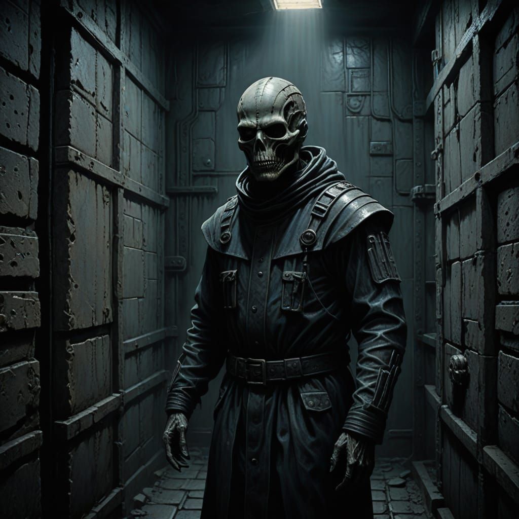 Surreal Prisoner in Dystopian Cell