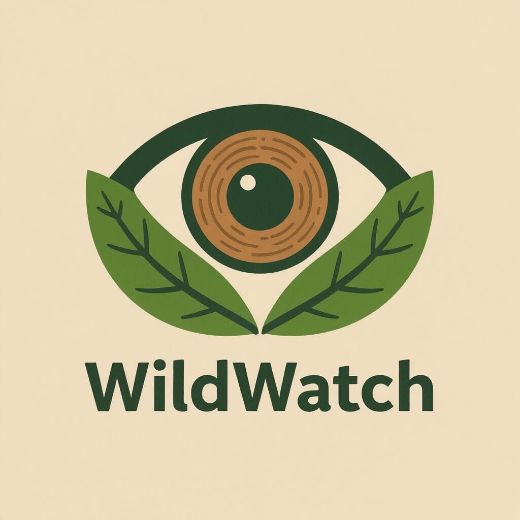 WildWatch Logo: Nature's Eye in Balanced Design