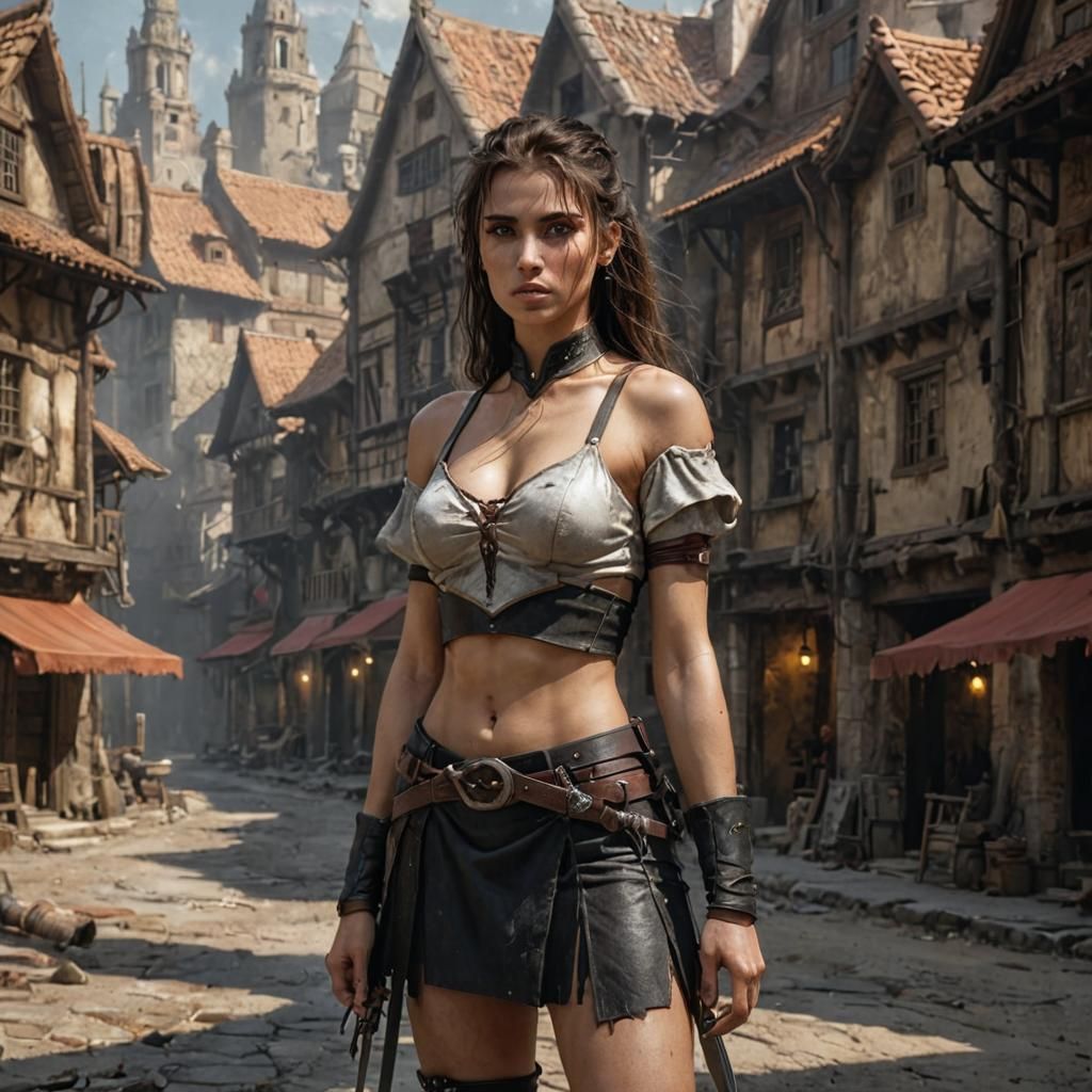 Gorgeous Female Warrior in Luis Royo Style