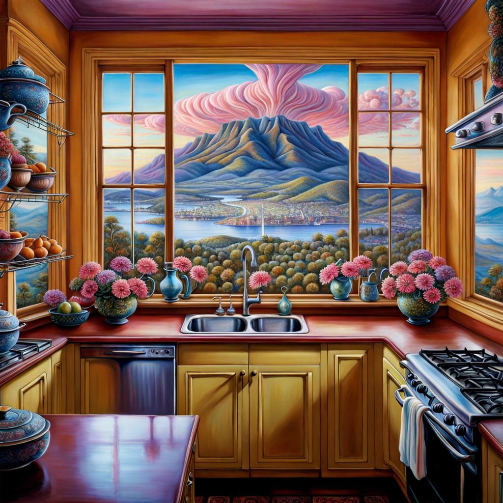 Mythical Kitchen in Tasmania, Surrealist Art