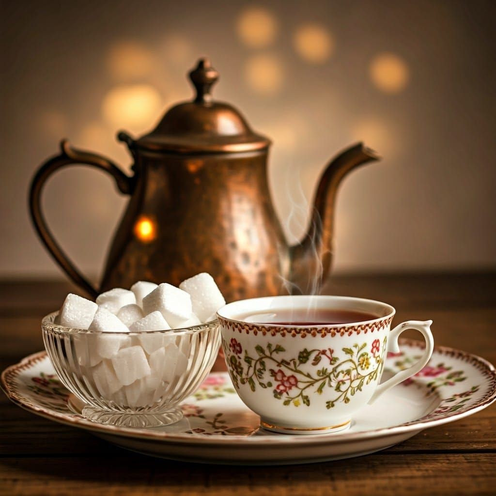 Whimsical Tea Service in Antique Style