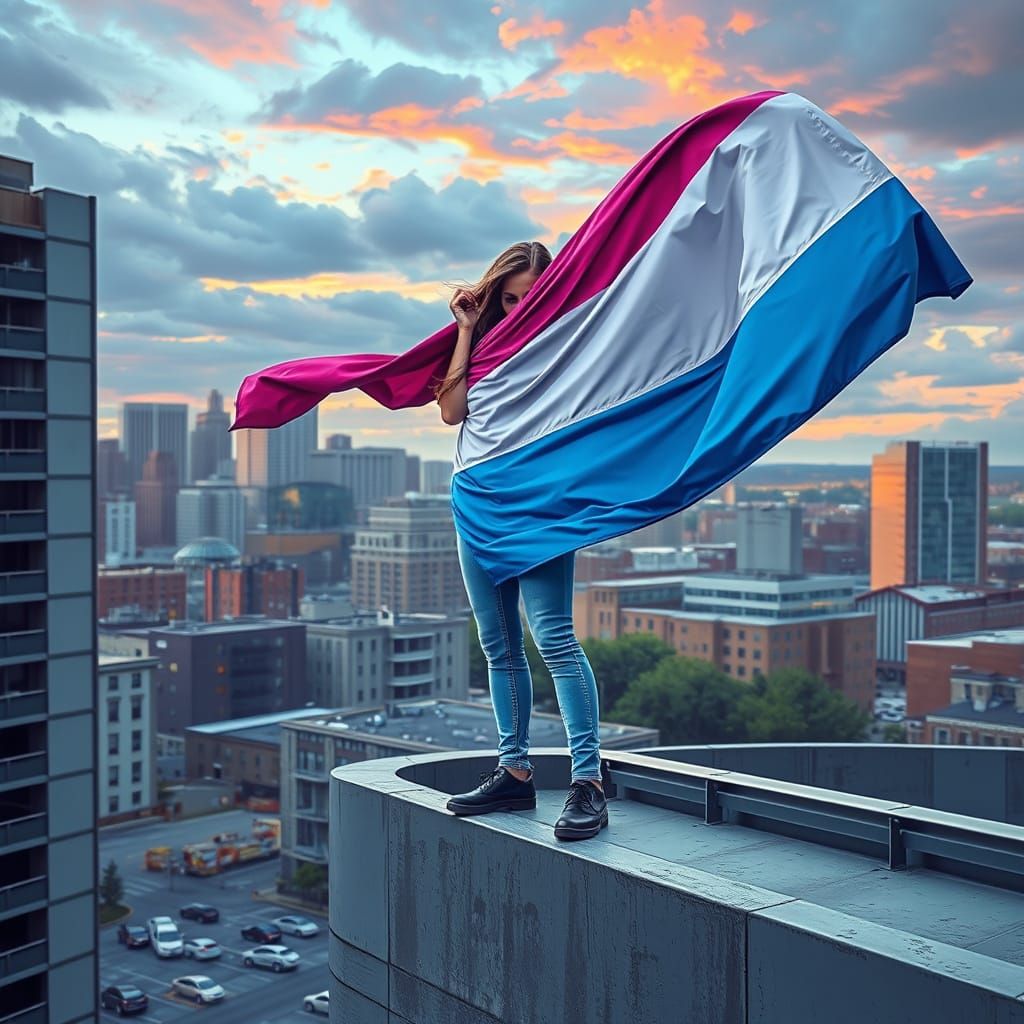 Transgender Hero Stands Proud Against Syracuse Skyline