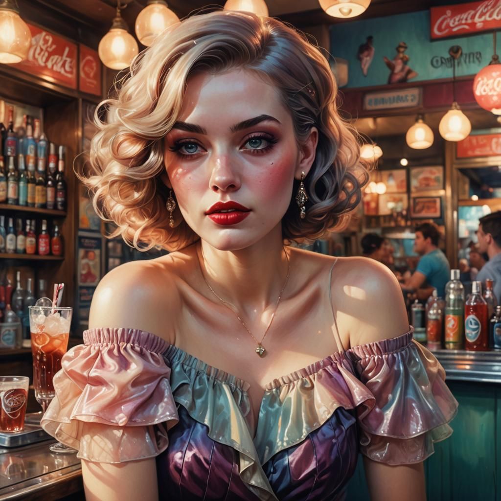 Lovely Stranger Portrait in Fluidic Art Style