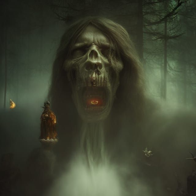 Demon in Sprite Forest: Maximalist Psychedelic Art