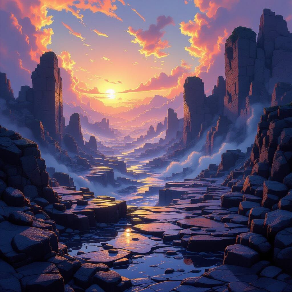 Mind-Bending Landscape with Shifting Gravity in Impressionis...