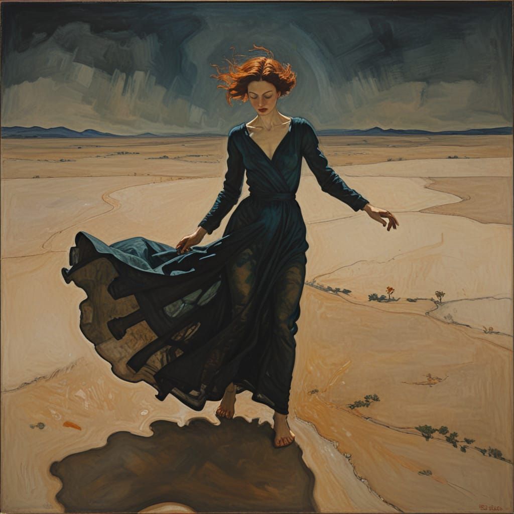 Mystical Dance under Darkened Skies