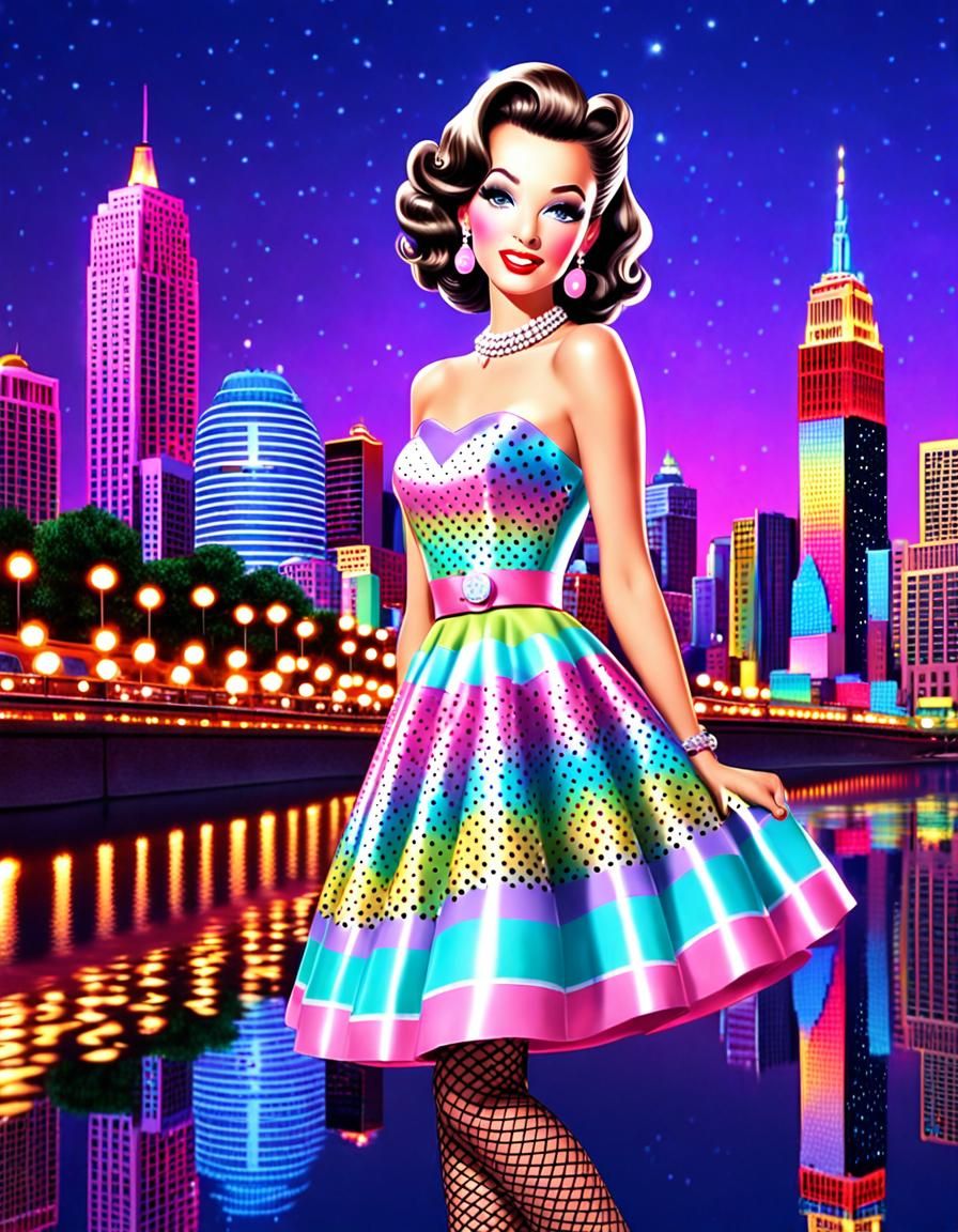 1950s Fashion in Lisa Frank Style