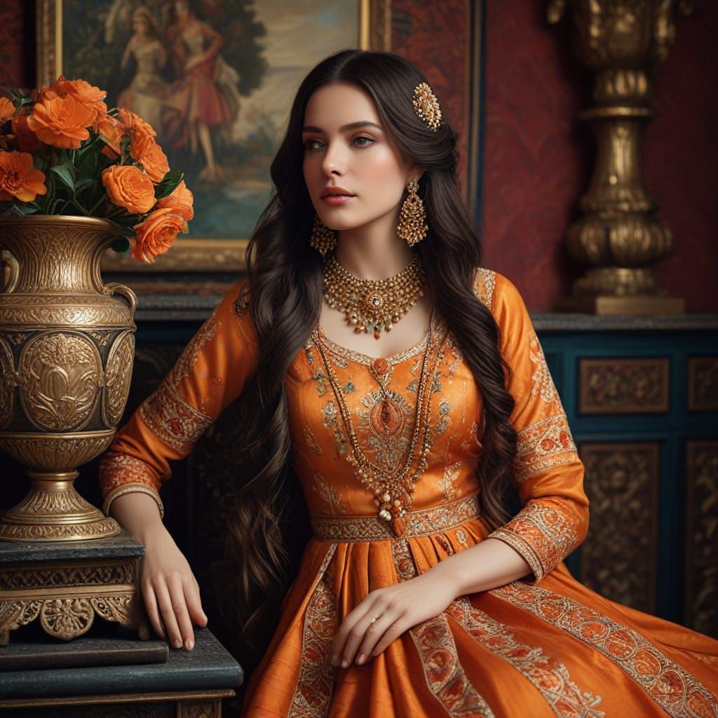 Ethereal Beauty in Traditional Splendor