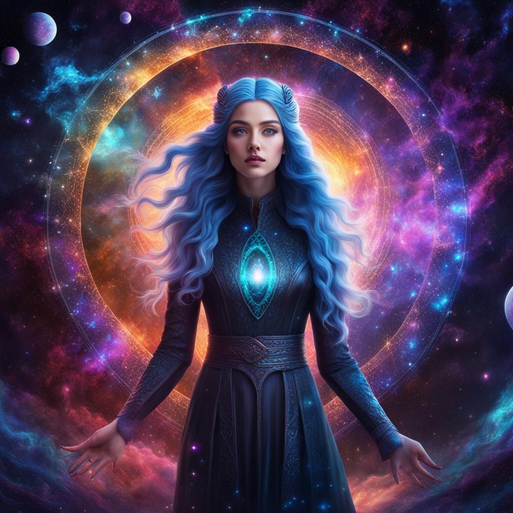 Cosmic Witch in Universal Gateway: Astral Illustration