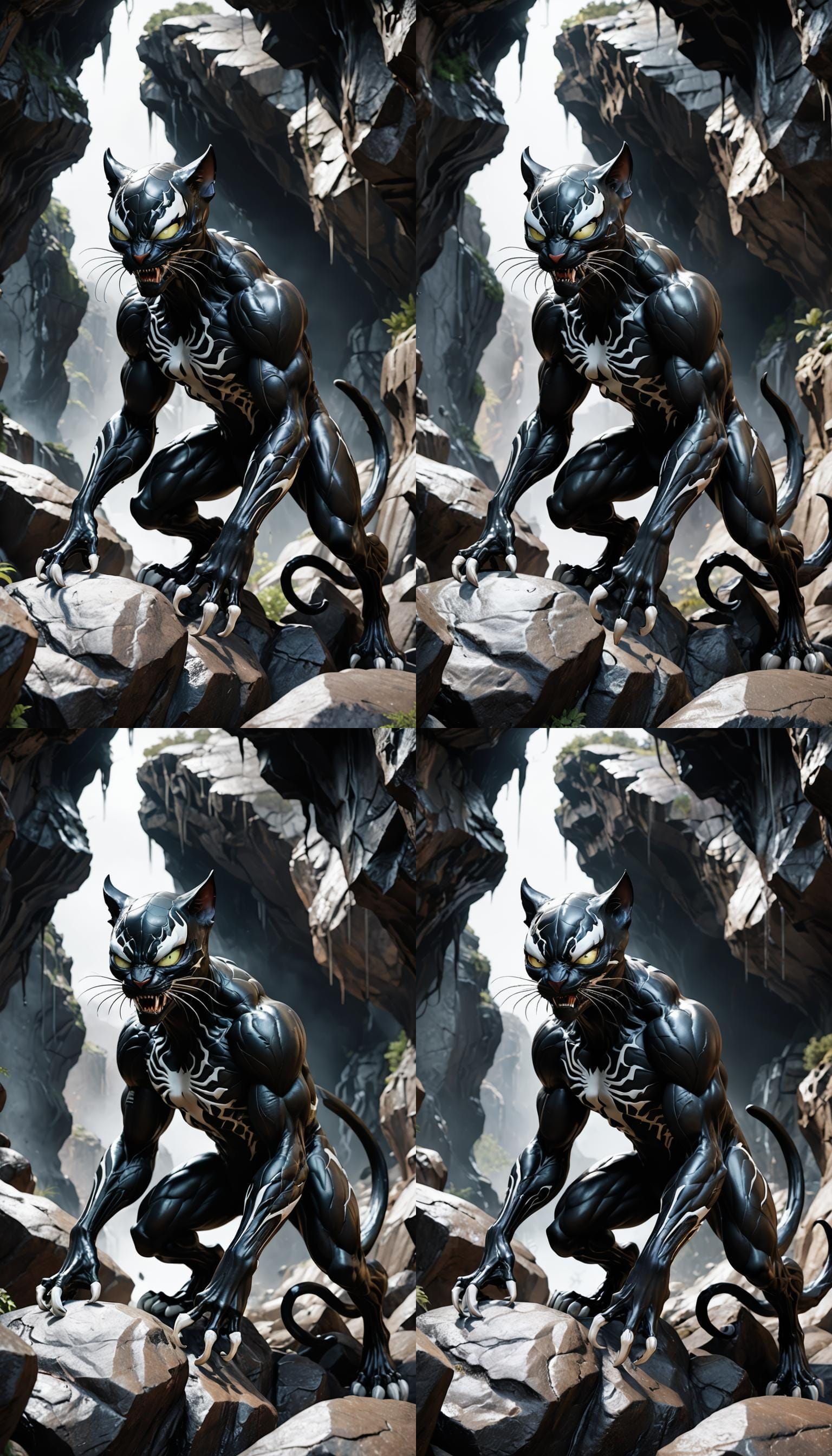 Venom-Black Cat Hybrid in 3D