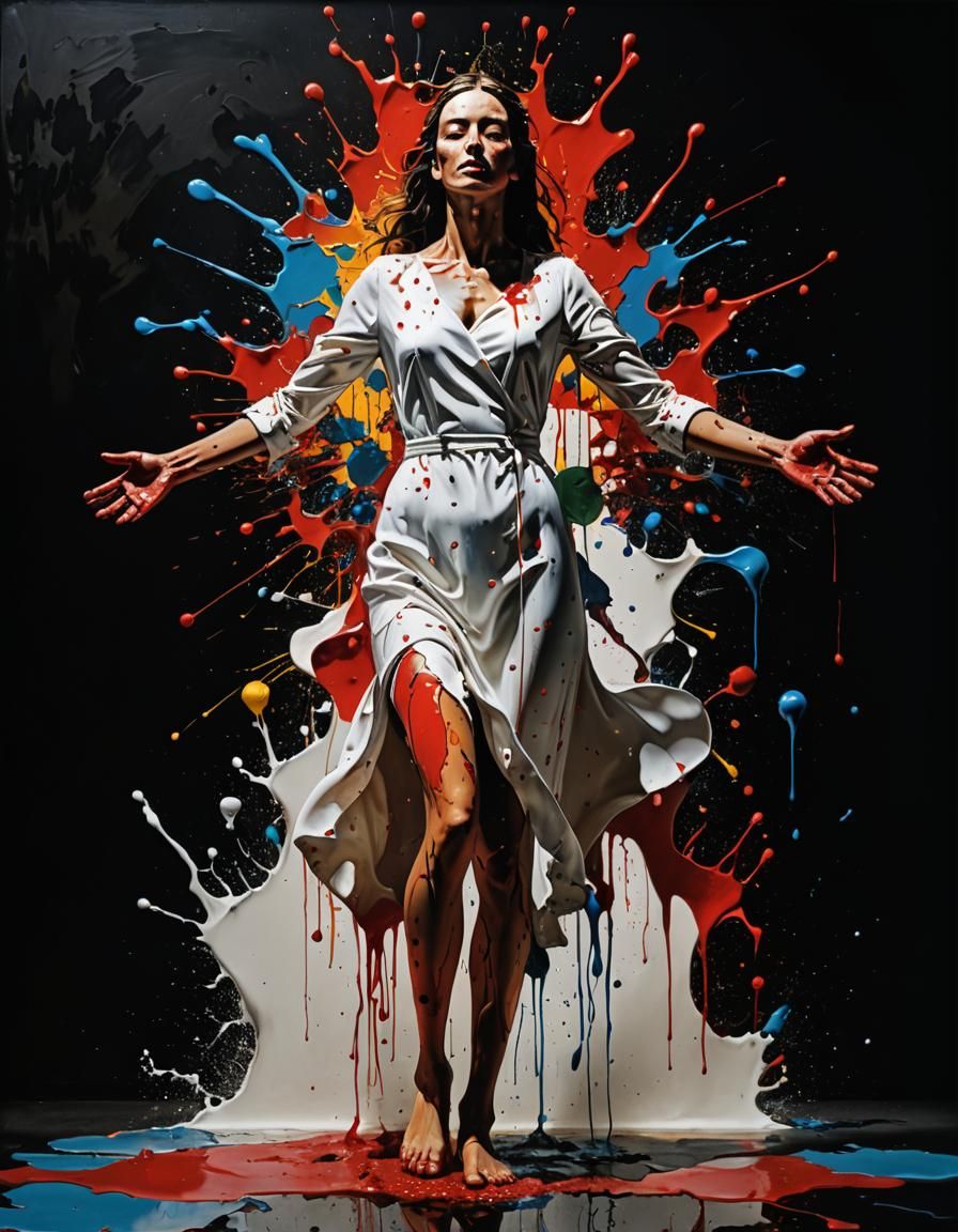 Woman of Eden Silhouette in Dark Fantasy Style