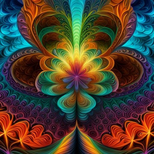 Psychedelic Fractal Geometry with Angel Number
