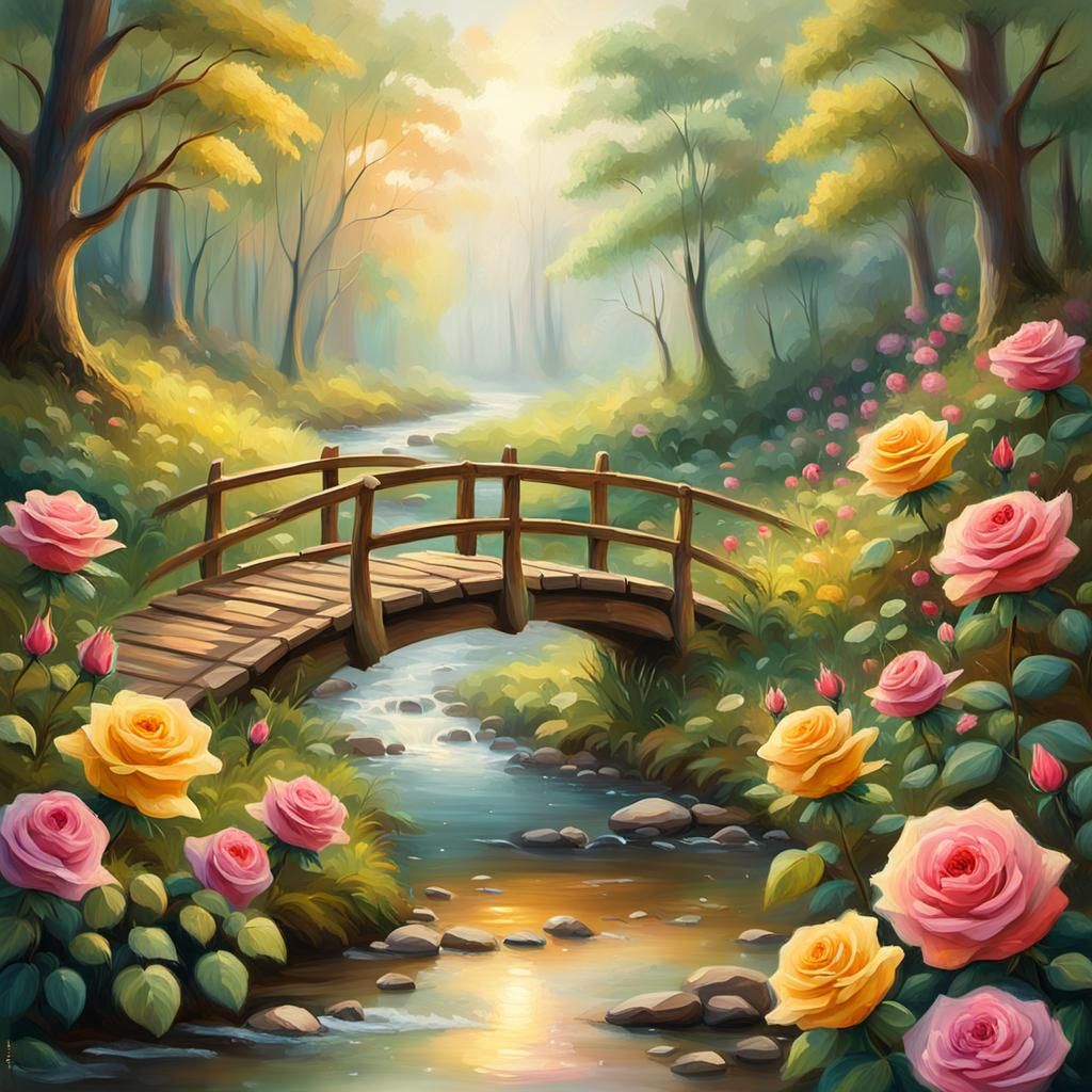 Whimsical Fantasy Landscape in Soft Focus