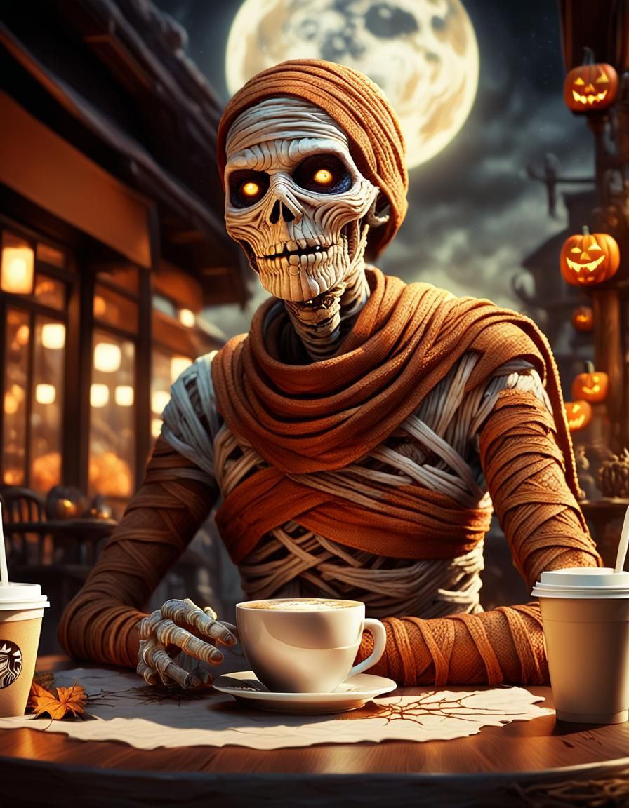 Mummy's Cobweb Cafe: A Fantasy Realism Scene