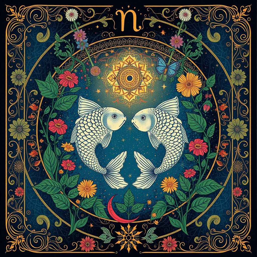 Surreal Zodiac Blooms in Whimsical Patterns