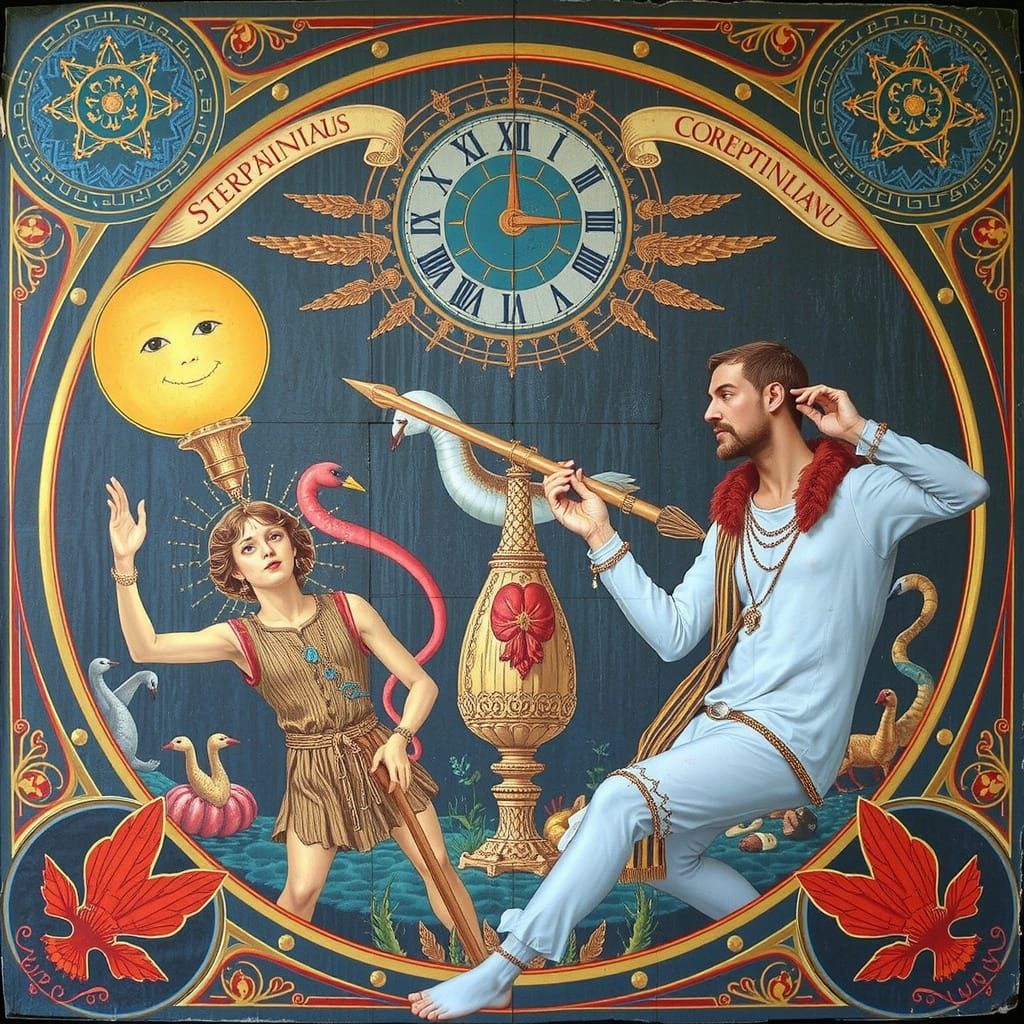 Surreal Illustrated Alphabet Art in Seraphinianus Style