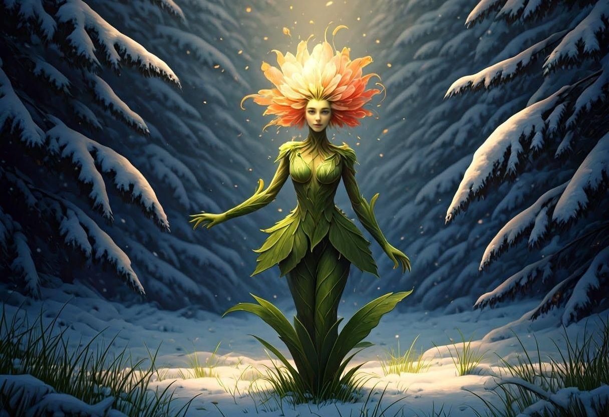 Winter Forest Awakens with Spring Fairy