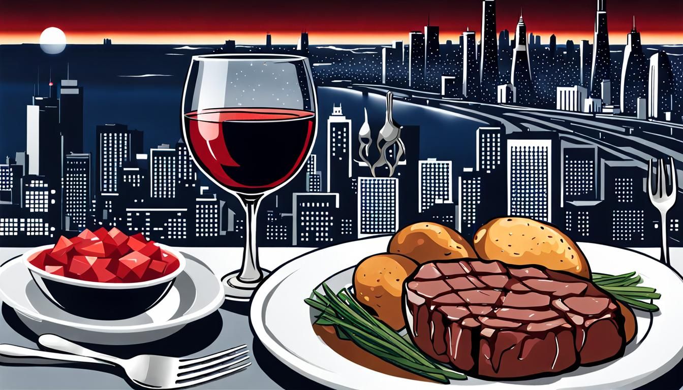 Chicago Steak Dinner with City View