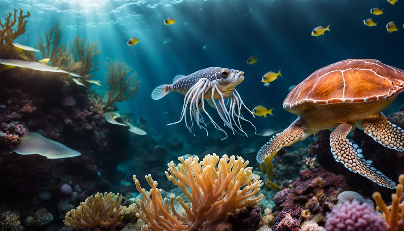 Vibrant Ocean Life in Professional Photography Style