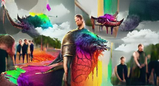 Colorful Dragon Concept Art: A Fantasy Vision