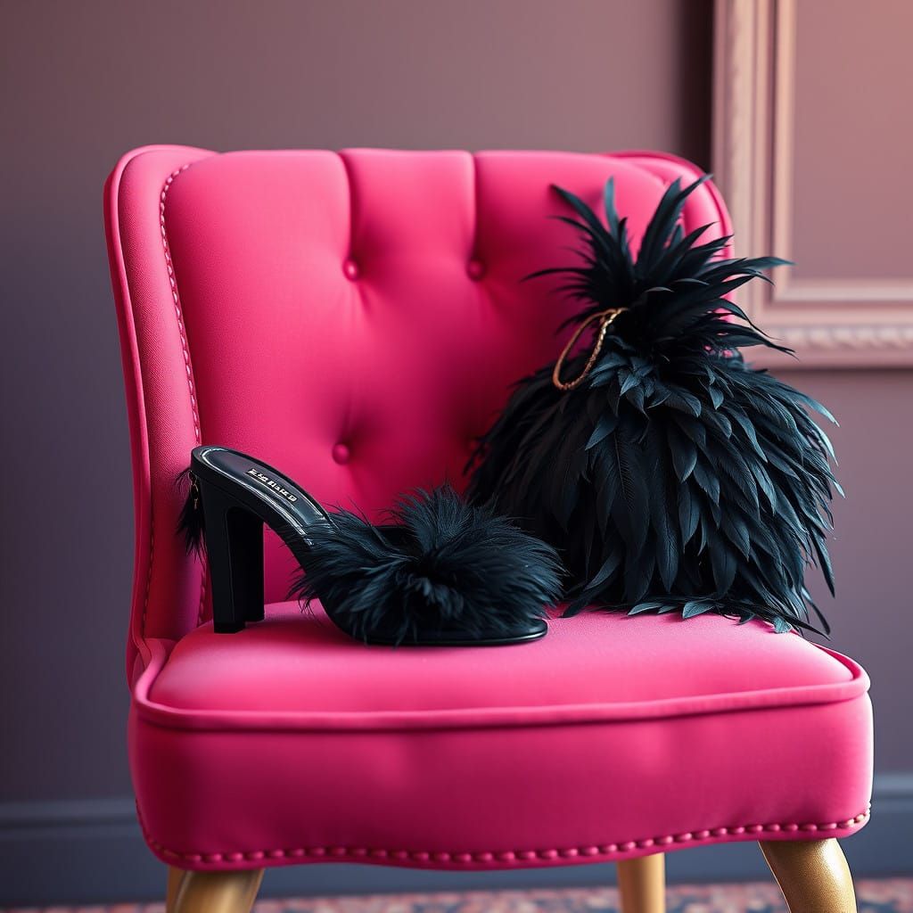 Ethereal Fantasy Heels and Bag in Vibrant Colors