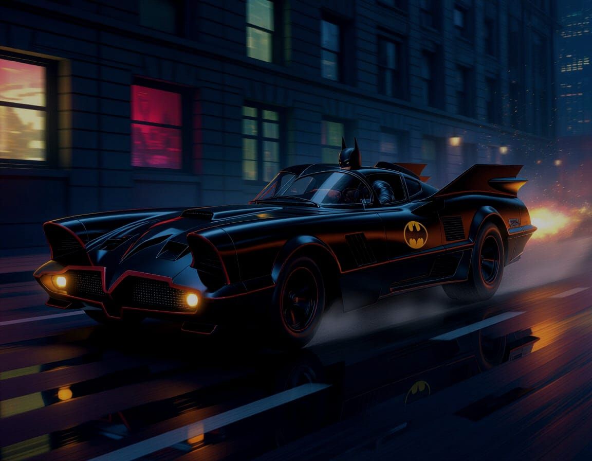 2025 Batmobile Pursues Criminals in Dark Gotham