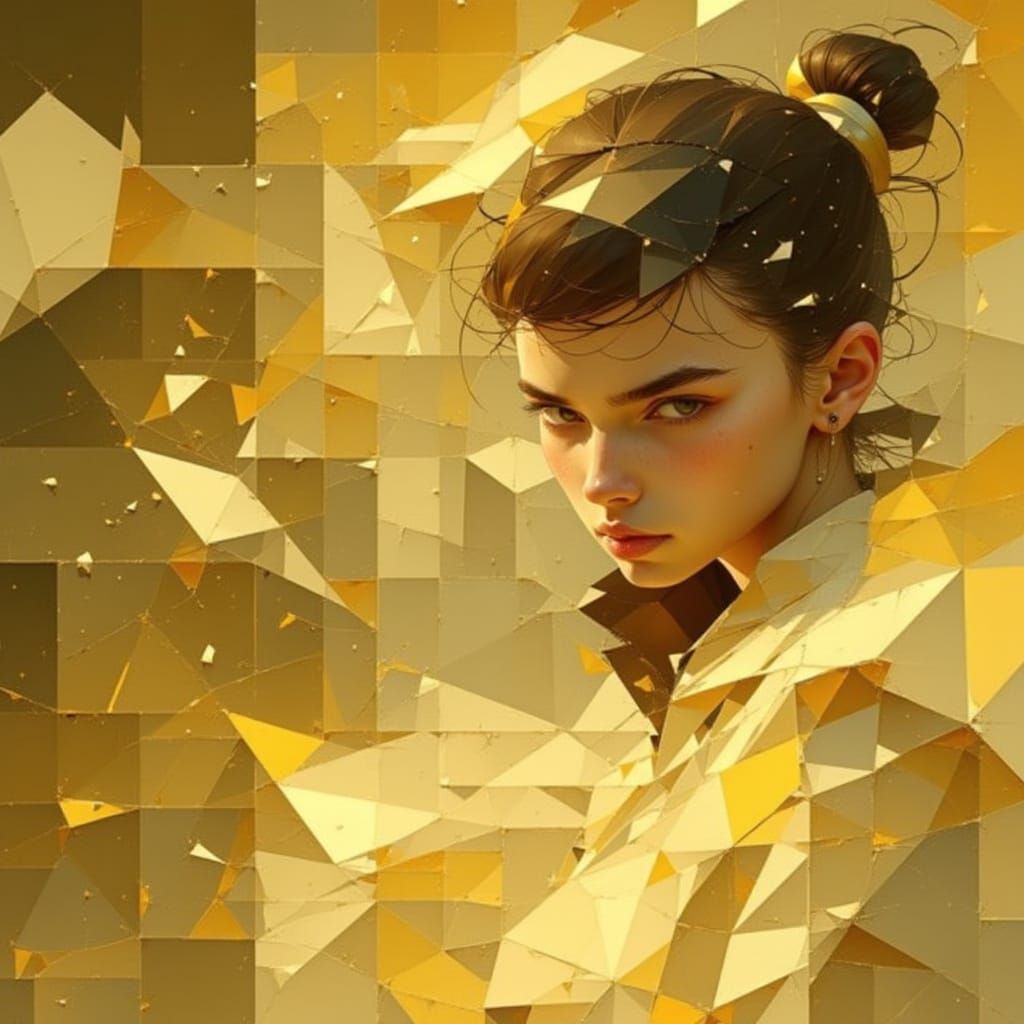 Abstract Art of Pixellation and Disintegration