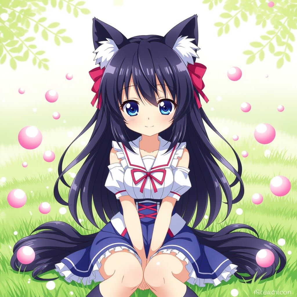 Adorable Anime Pom Pom Character