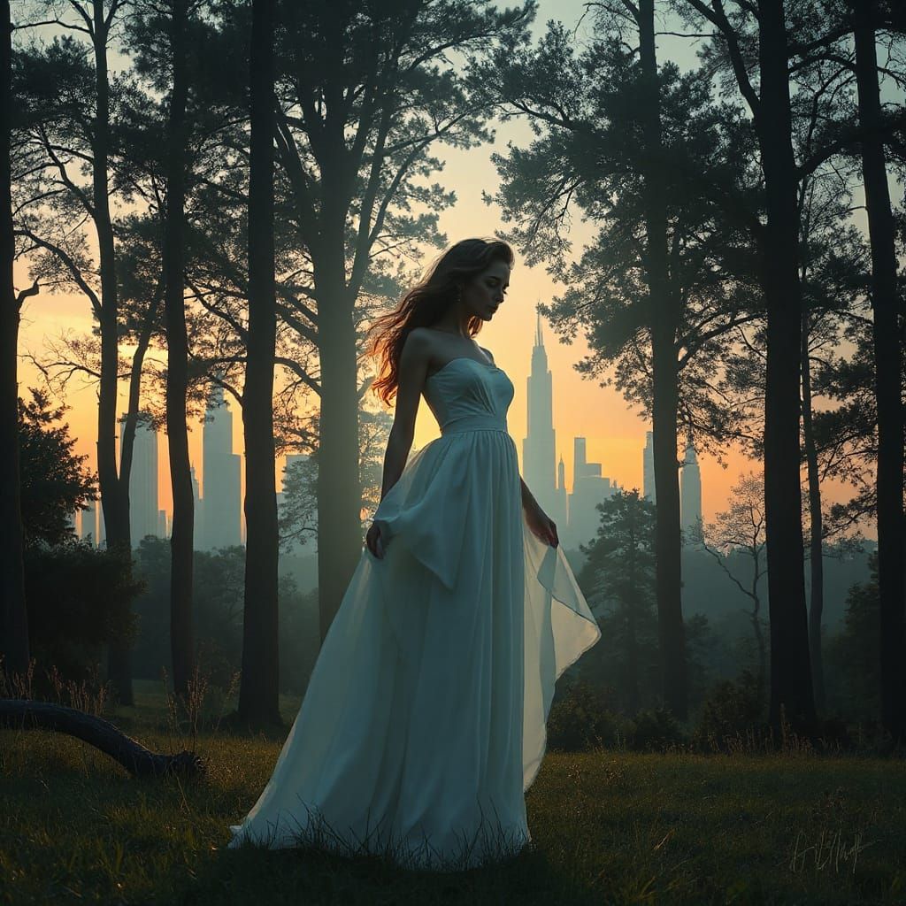 Surreal Dreamscapes: Mystical Forests Meet Futuristic Cities